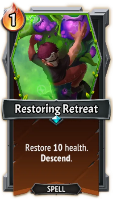 Restoring Retreat — the card as it appears in Monster Train 2
