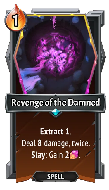 Revenge of the Damned — the card as it appears in Monster Train 2