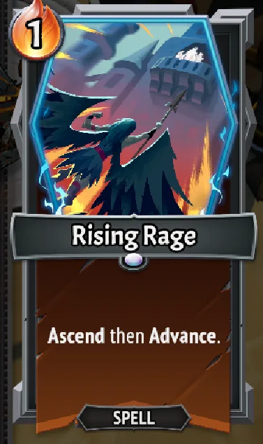 Rising Rage — the card as it appears in Monster Train 2