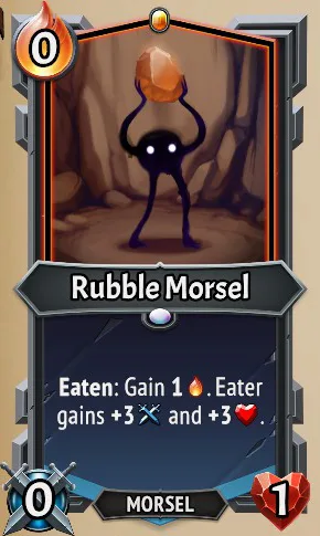 Rubble Morsel — the card as it appears in Monster Train 2