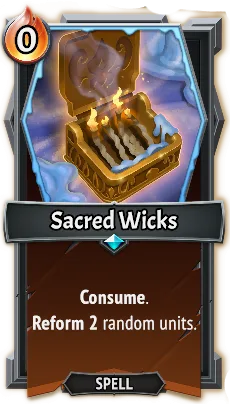 Sacred Wicks — the card as it appears in Monster Train 2