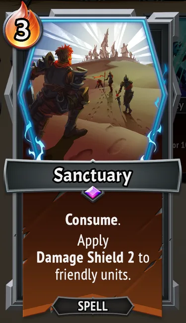 Sanctuary — the card as it appears in Monster Train 2