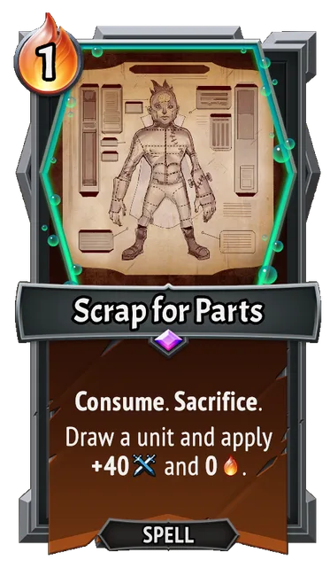Scrap for Parts — the card as it appears in Monster Train 2