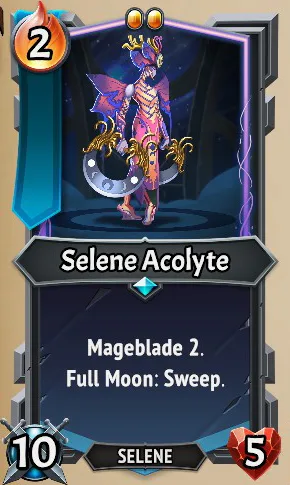 Selene Acolyte — the card as it appears in Monster Train 2