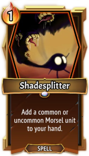 Shadesplitter — the card as it appears in Monster Train 2