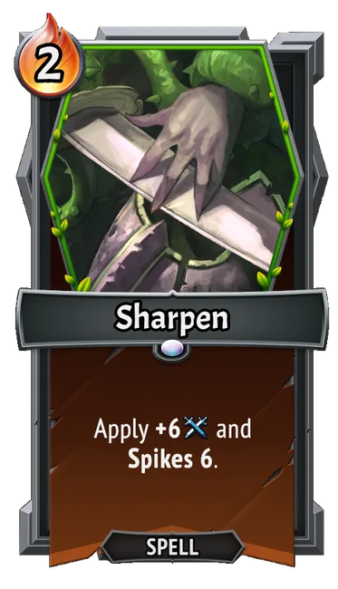 Sharpen — the card as it appears in Monster Train 2