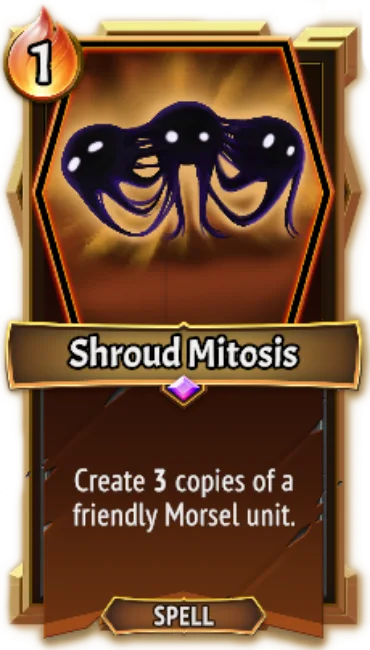 Shroud Mitosis — the card as it appears in Monster Train 2