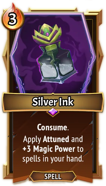 Silver Ink — the card as it appears in Monster Train 2