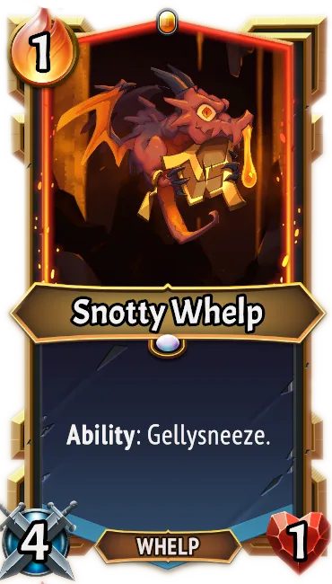 Snotty Whelp — the card as it appears in Monster Train 2