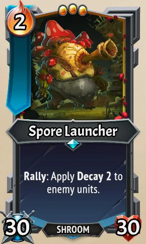 Spore Launcher — the card as it appears in Monster Train 2