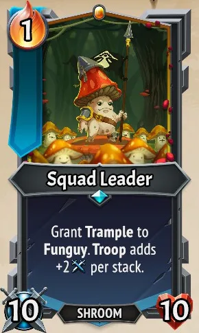 Squad Leader — the card as it appears in Monster Train 2