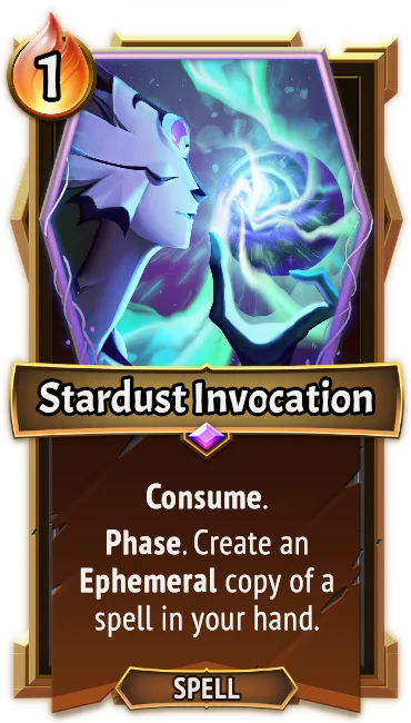 Stardust Invocation — the card as it appears in Monster Train 2