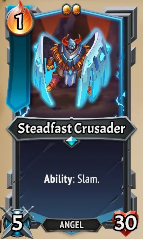 Steadfast Crusader — the card as it appears in Monster Train 2