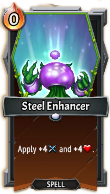 Steel Enhancer — the card as it appears in Monster Train 2