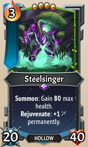 Steelsinger — the card as it appears in Monster Train 2