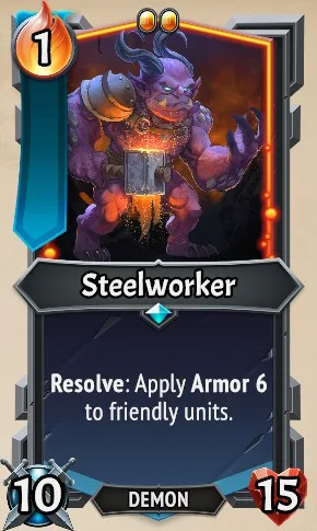Steelworker — the card as it appears in Monster Train 2