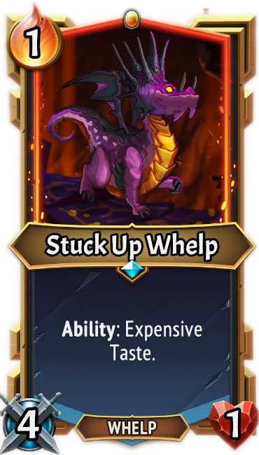 Stuck Up Whelp — the card as it appears in Monster Train 2