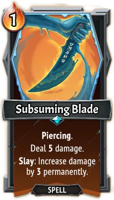 Subsuming Blade — the card as it appears in Monster Train 2