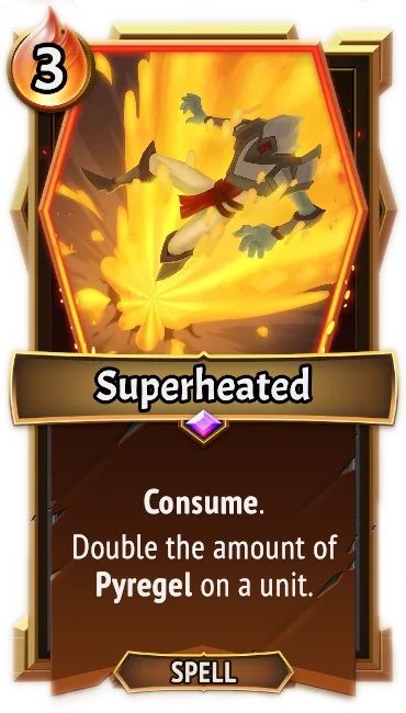 Superheated — the card as it appears in Monster Train 2