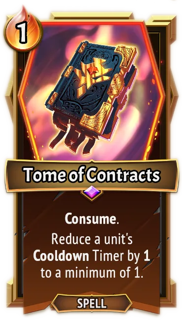 Tome of Contracts — the card as it appears in Monster Train 2