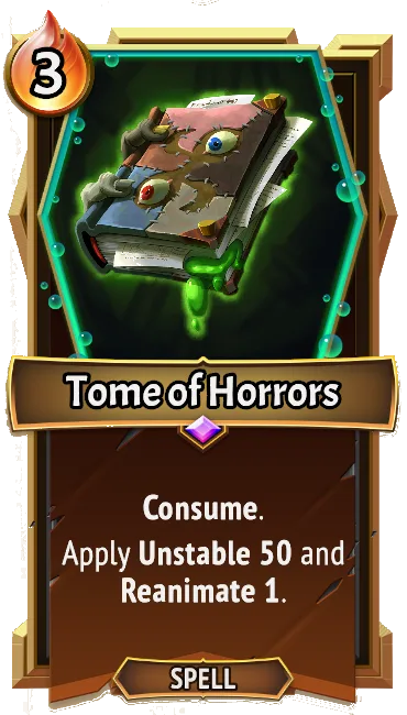 Tome of Horrors — the card as it appears in Monster Train 2