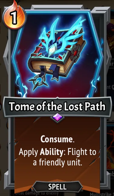 Tome of the Lost Path — the card as it appears in Monster Train 2