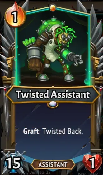 Twisted Assistant — the card as it appears in Monster Train 2