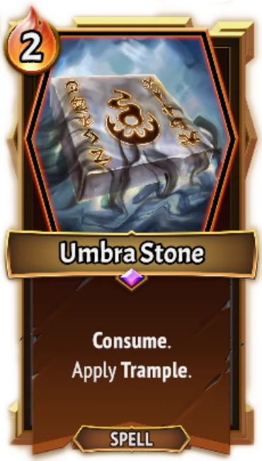 Umbra Stone — the card as it appears in Monster Train 2