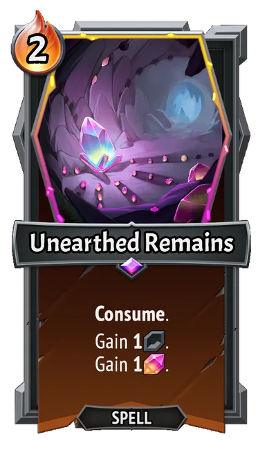 Unearthed Remains — the card as it appears in Monster Train 2