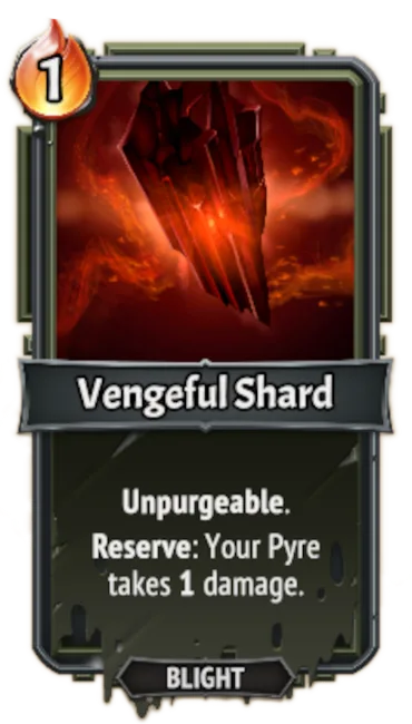 Vengeful Shard — the card as it appears in Monster Train 2
