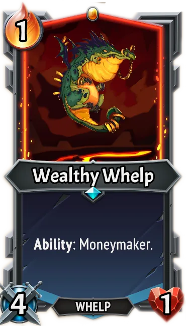 Wealthy Whelp — the card as it appears in Monster Train 2