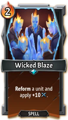 Wicked Blaze — the card as it appears in Monster Train 2