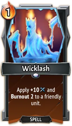Wicklash — the card as it appears in Monster Train 2