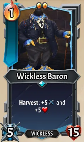 Wickless Baron — the card as it appears in Monster Train 2