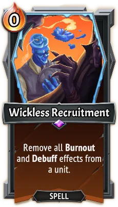 Wickless Recruitment — the card as it appears in Monster Train 2