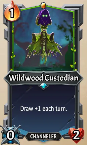 Wildwood Custodian — the card as it appears in Monster Train 2