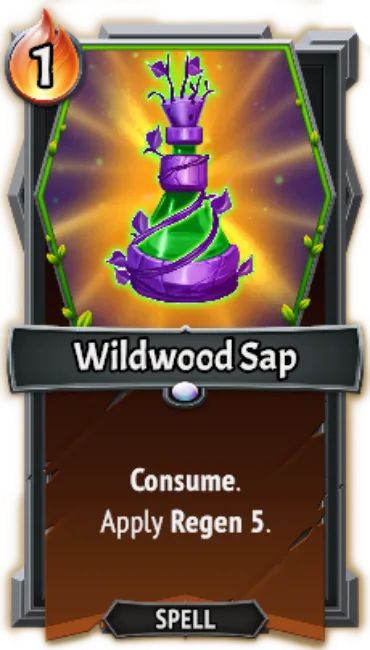 Wildwood Sap — the card as it appears in Monster Train 2