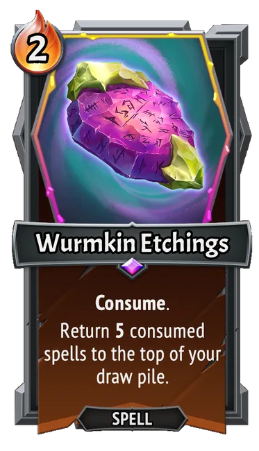 Wurmkin Etchings — the card as it appears in Monster Train 2