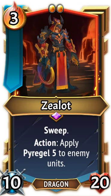 Zealot — the card as it appears in Monster Train 2