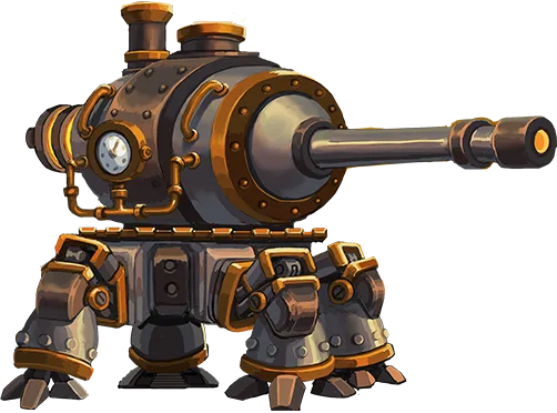 Railgun — the unit's in-game art in Monster Train 2